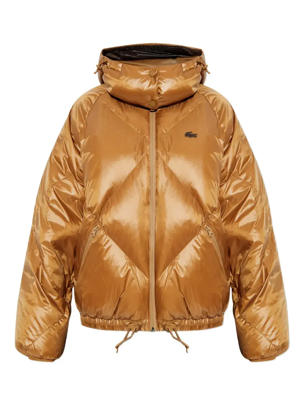 

Стеганая куртка с капюшоном Lacoste, коричневый