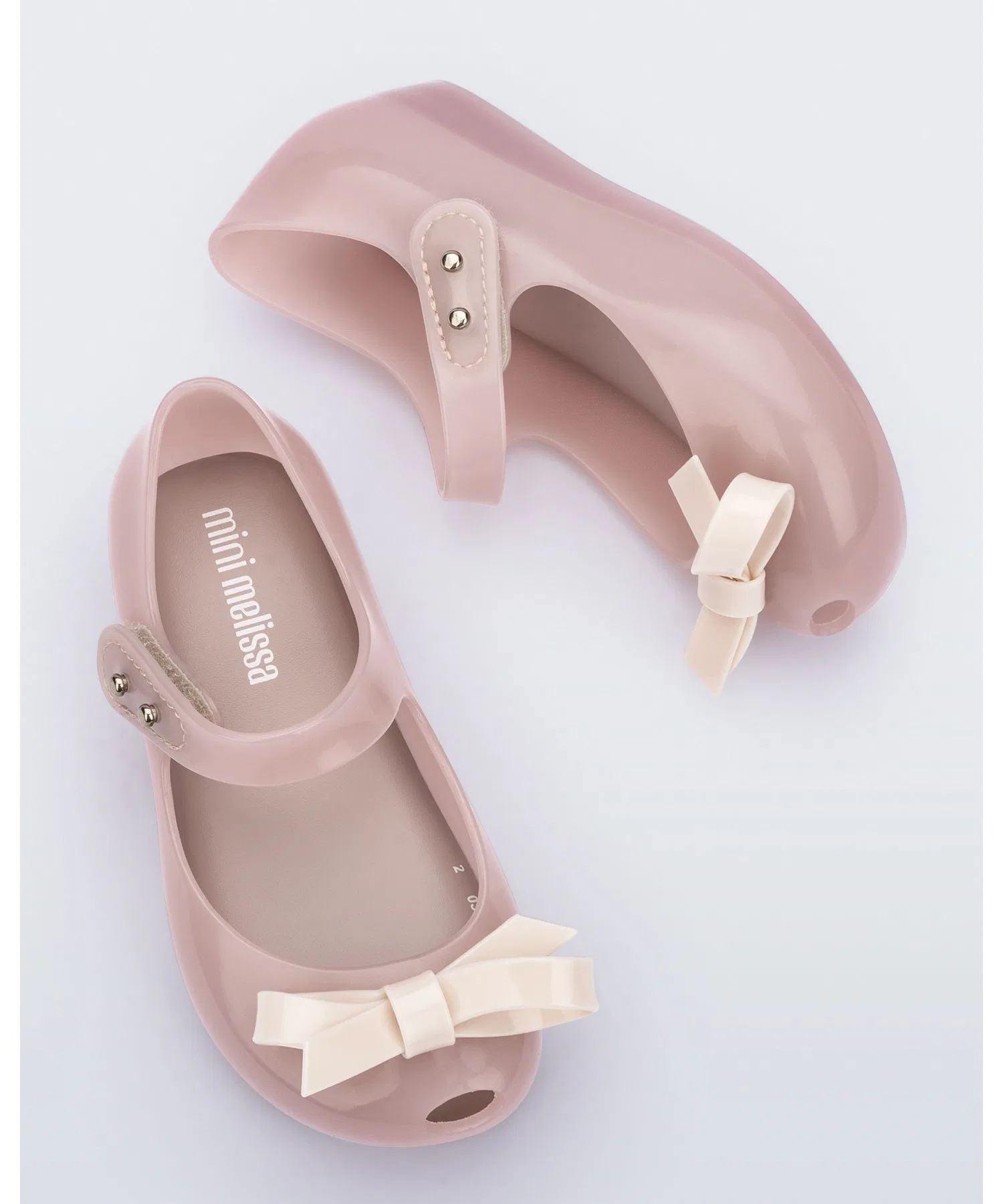 Детские балетки Melissa Ultragirl Bow IV с бантом бежевые