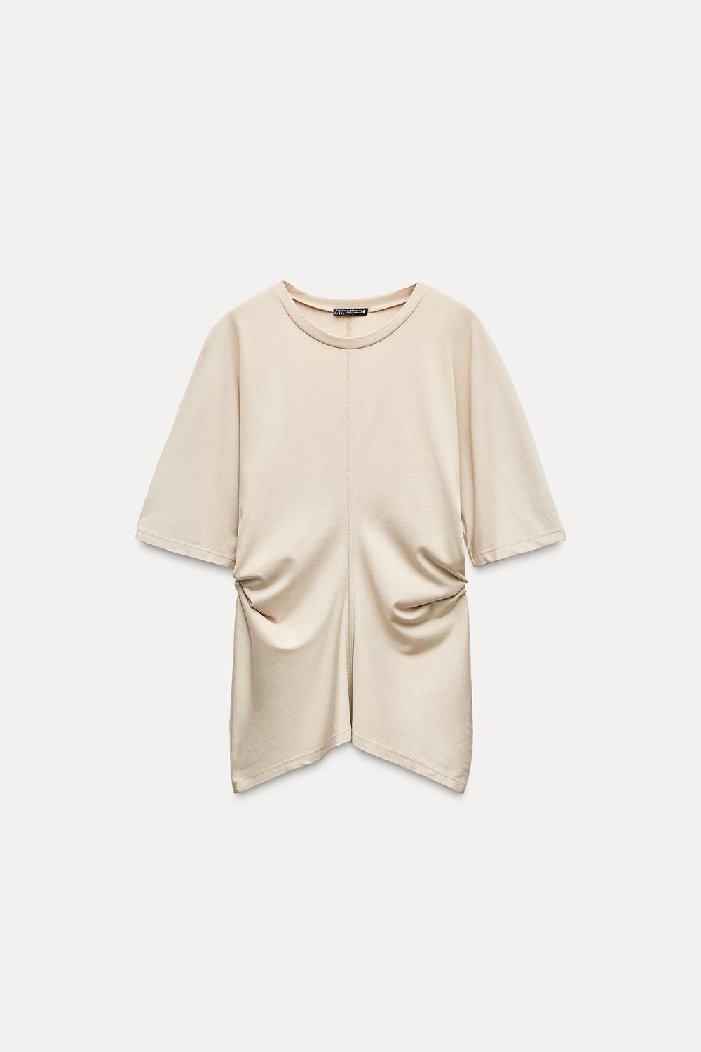

Футболка Zara Draped, бежевый