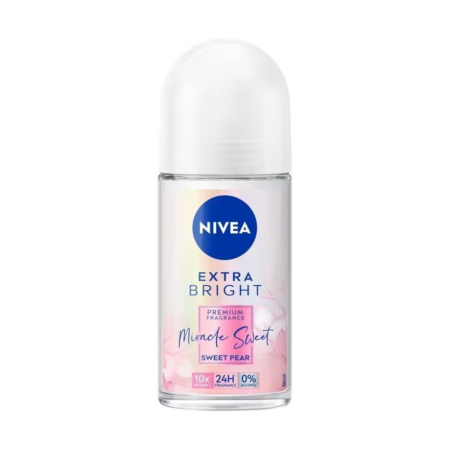 

Nivea NIVEA Extra Bright Premium Fragrance Miracle Sweet Sweet Pear Roll On 50 мл, Pink