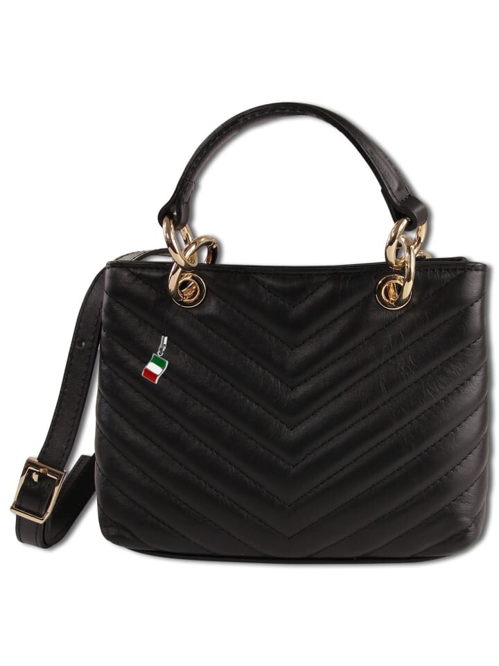 

Наплечная сумка Florence Umhängetasche Leder schwarz ca. 20cm