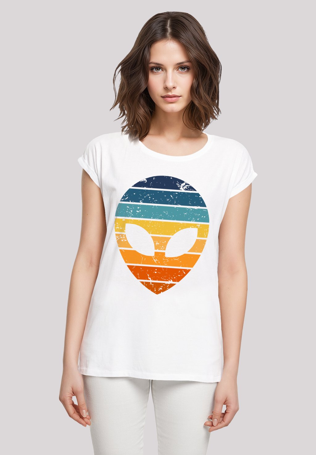 

Футболка с принтом ALIEN SONNENUNTERGANG RETRO F4NT4STIC, белый