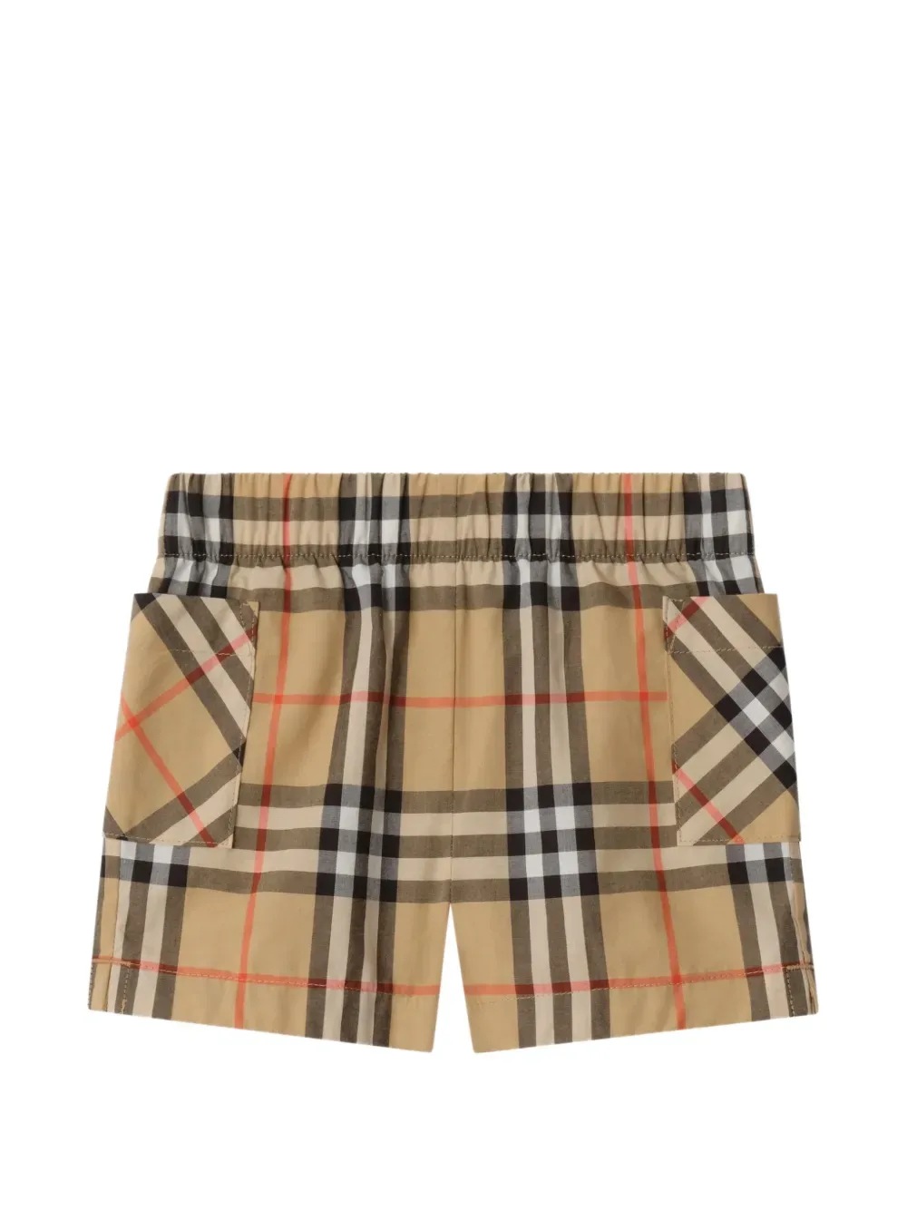 Комплект из двух предметов из хлопка в клетку BURBERRY KIDS, бежевый — фото 4