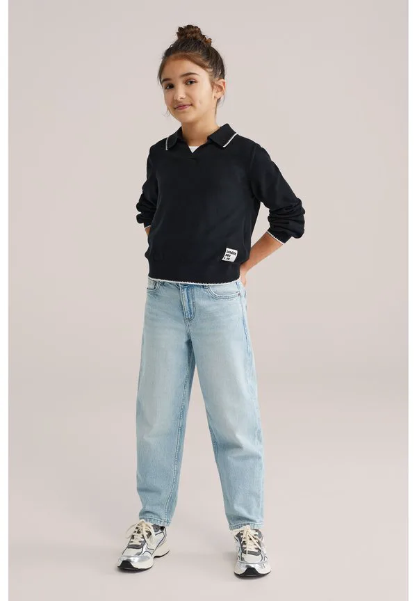 Джинсы свободного кроя бочкообразной формы We Fashion, Light Blue — фото 2