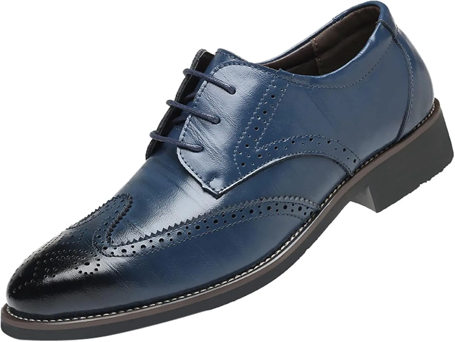 

Мужские свадебные туфли ZHOUYF, модные классические повседневные кожаные туфли, современные деловые официальные туфли на шнуровке с заостренным носком, удобные дышащие оксфорды для улицы и торжеств, синий