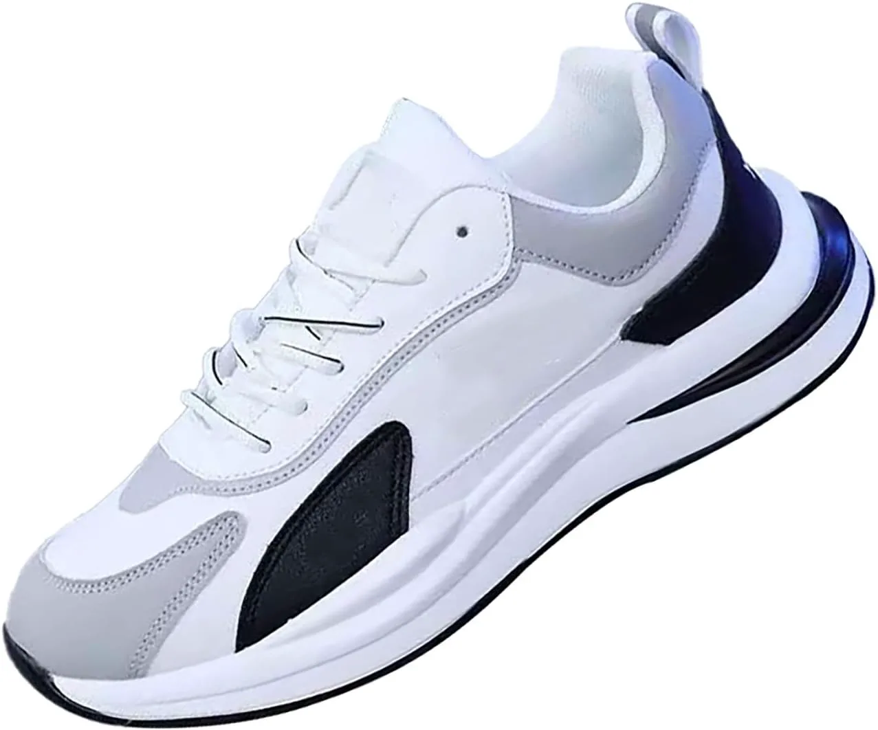 Мужские модные кроссовки на шнуровке, повседневные, низкие, с противоскользящей подошвой, для тенниса, скейтборда, баскетбола и ходьбы, каблуки для женщин Generic, черный