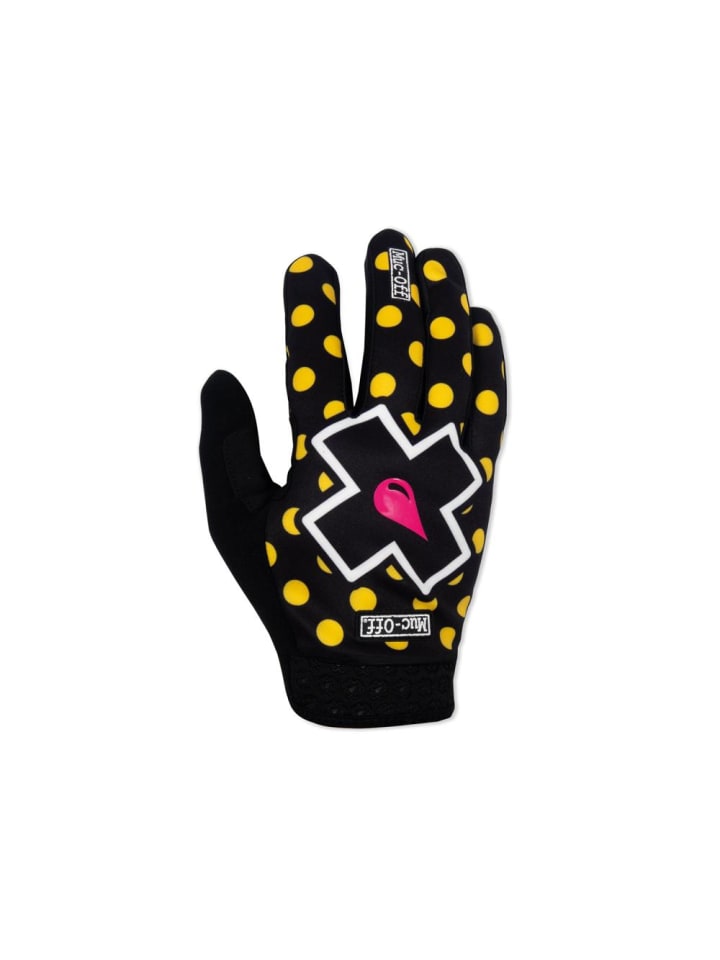 

MucOff Велосипедные перчатки Muc Off MTB, желтые/в горошек