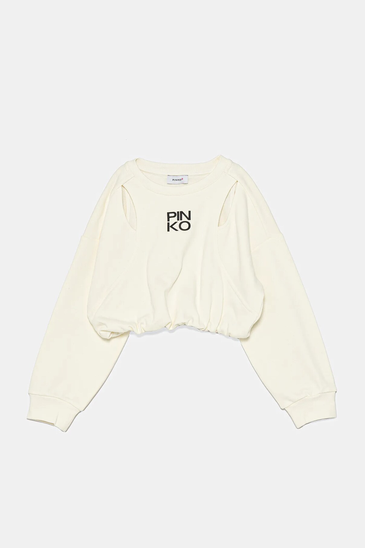 

Детская хлопковая толстовка Pinko, бежевый