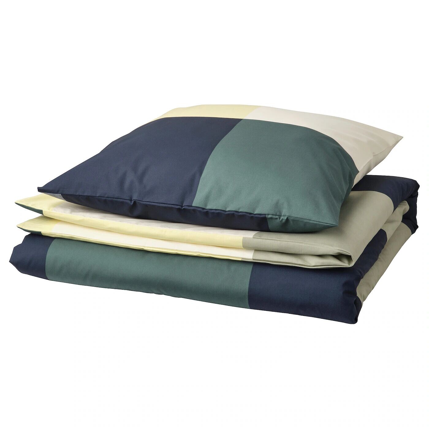 Комплект постельного белья Ikea Brunkrissla, 2 предмета, 140х200/80х80 см, зеленый/мультиколор