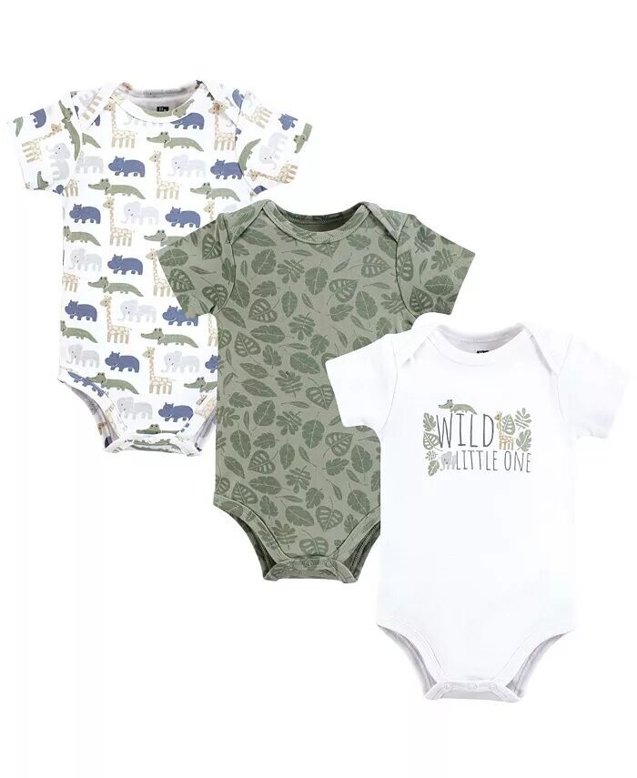 

Хлопковые боди для маленьких мальчиков, медвежьи объятия Hudson Baby, зеленый