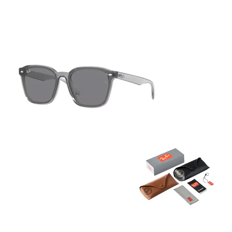 

RayBan Солнцезащитные очки с пластиковой оправой неправильной формы унисекс серые, Gray