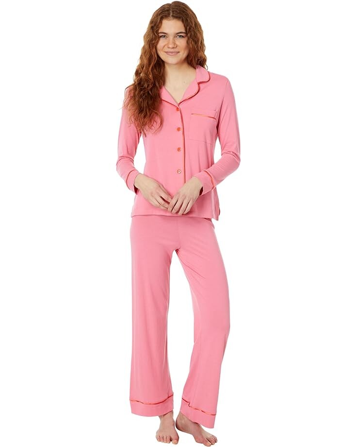 

Пижама Cosabella Amore Petite Long Sleeve Top & Pant, цвет Venetian Dusk/Sicilian Orange