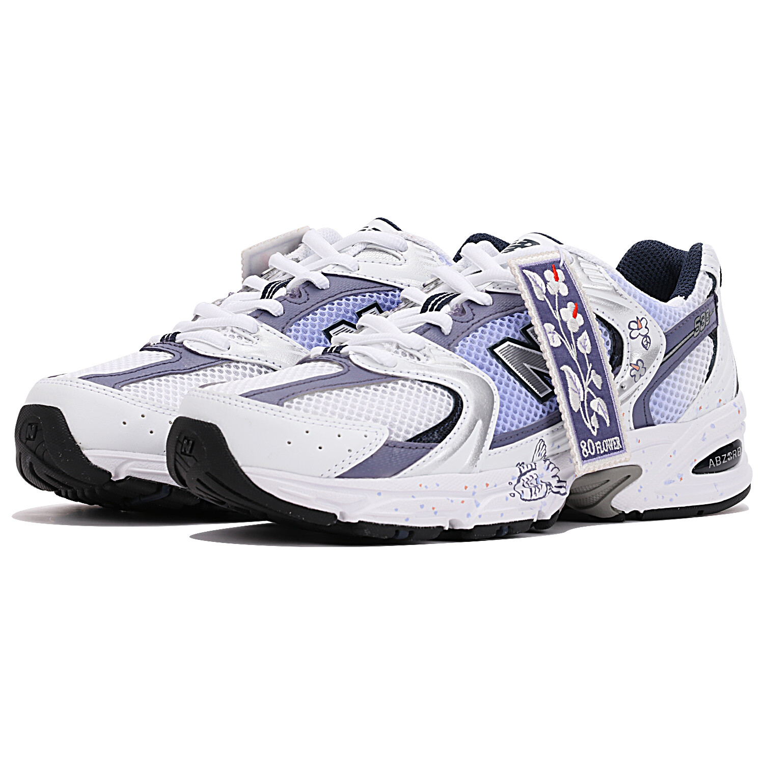 

Кроссовки NB 530 унисекс с низким верхом белые/фиолетовые New Balance