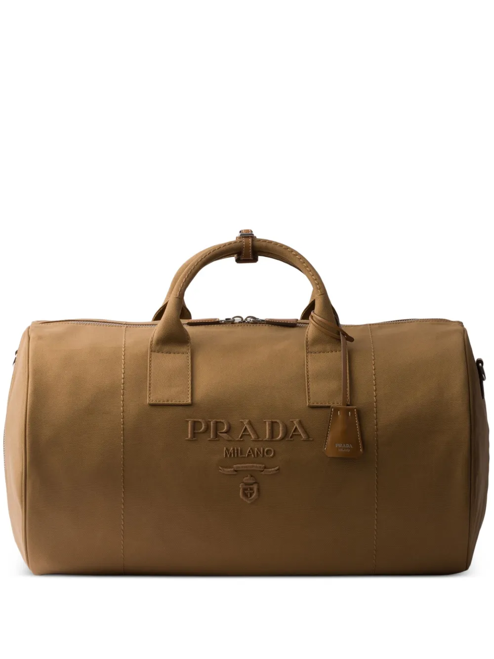 

Сумка с тисненым логотипом Prada, коричневый
