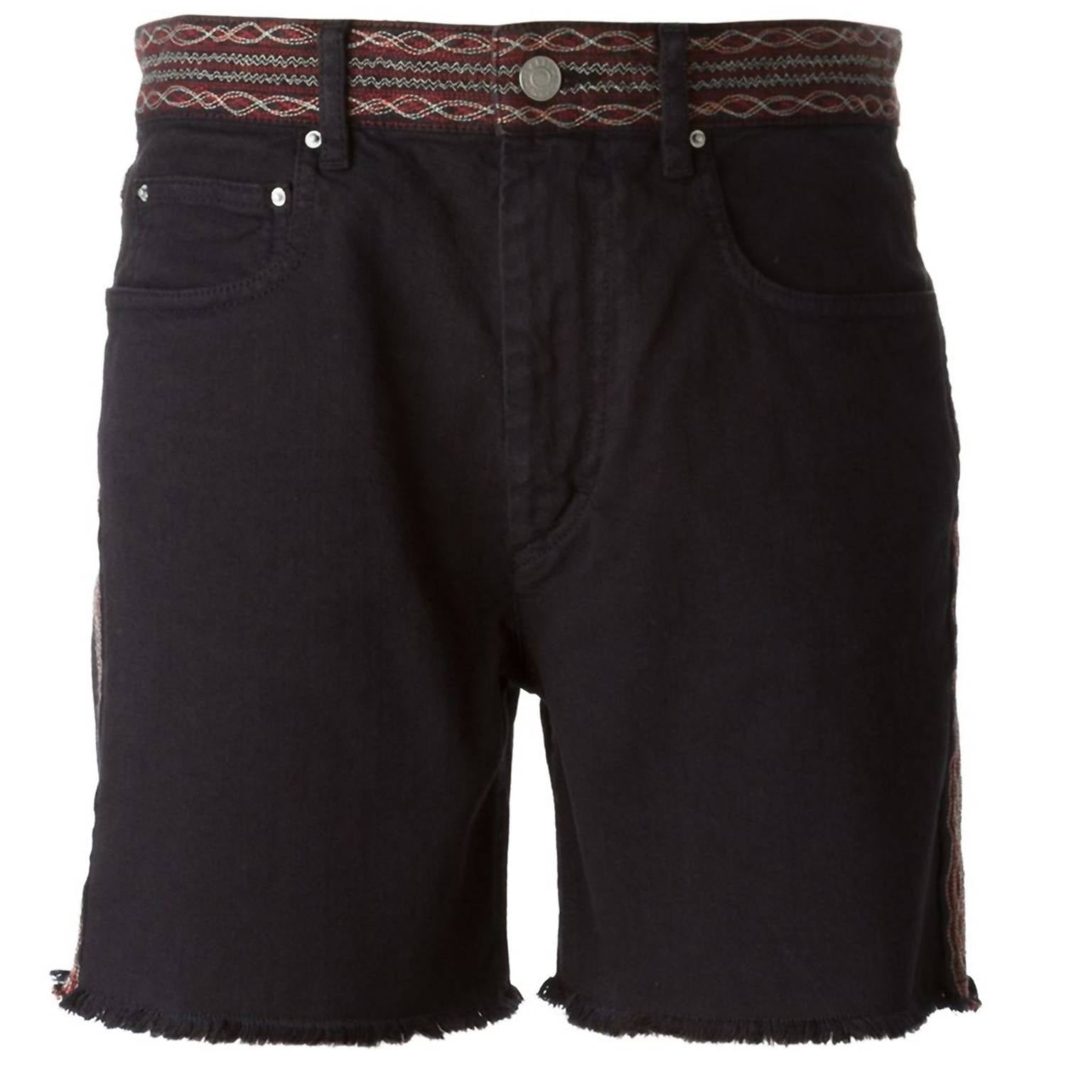 

Женские шорты Agmes Faded Cotton Stretch Denim черного цвета Isabel Marant