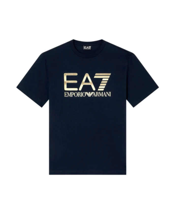 

Хлопковая футболка из серии с логотипом Emporio Armani Ea7, синий
