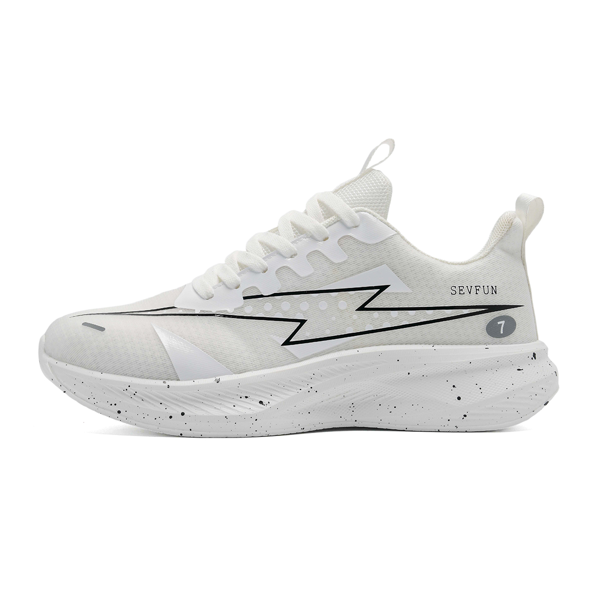 

7 SEVFUN Унисекс кроссовки низкие черно-белые дышащие, цвет White (Breathable)
