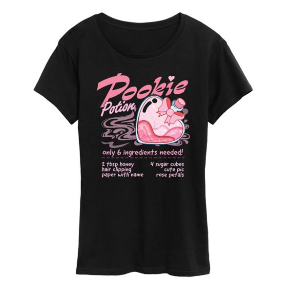 

Женская футболка с принтом «Pookie Potion» Unbranded, черный