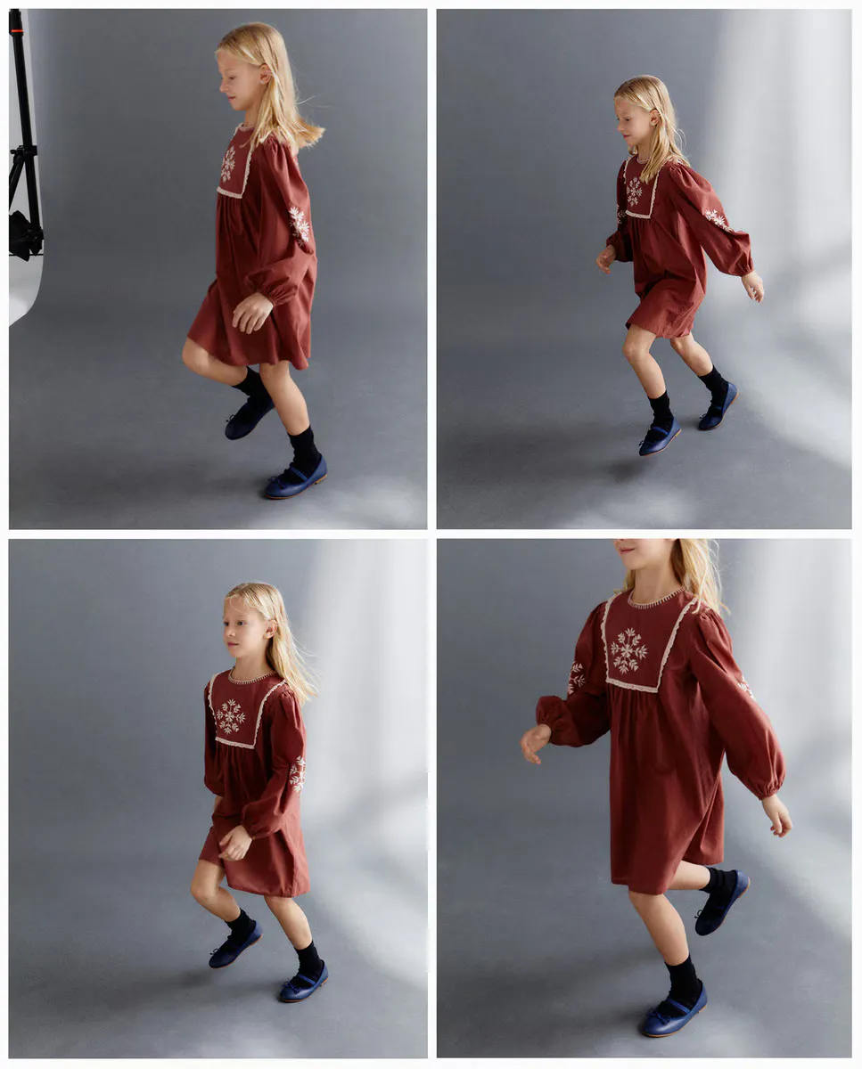 

Платье для девочки с длинными рукавами Kids El Corte Inglés, цвет Rosa