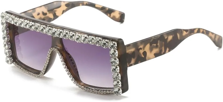 

Солнцезащитные очки с бриллиантами для женщин, солнцезащитные очки со стразами для мужчин, увеличенная оправа, винтажные очки, защита от УФ-излучения UV400 HDUBFY, C5