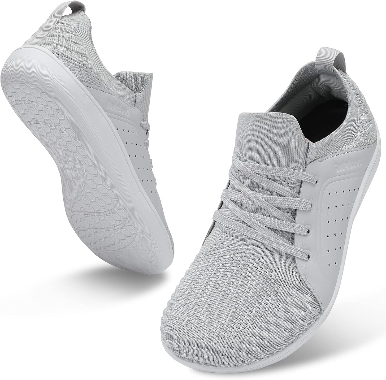 

Мужские Босоножки relxfeet Минималистичные Кросс-Тренеры Обувь для Широкого Пальца Ходьба Обувь С Нулевым Каблуком Кроссовки для Беговых Троп, светло-серый