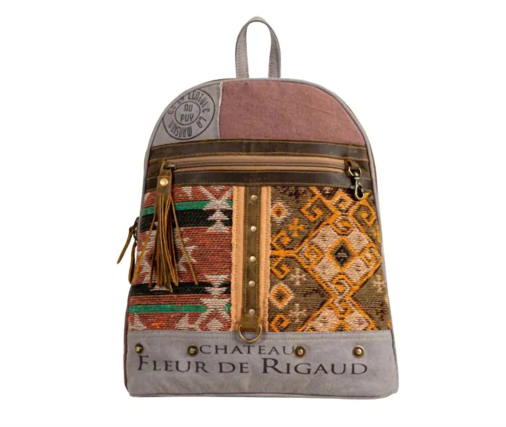 

Рюкзак Becky Mixed Print в коричневом цвете Myra Bags
