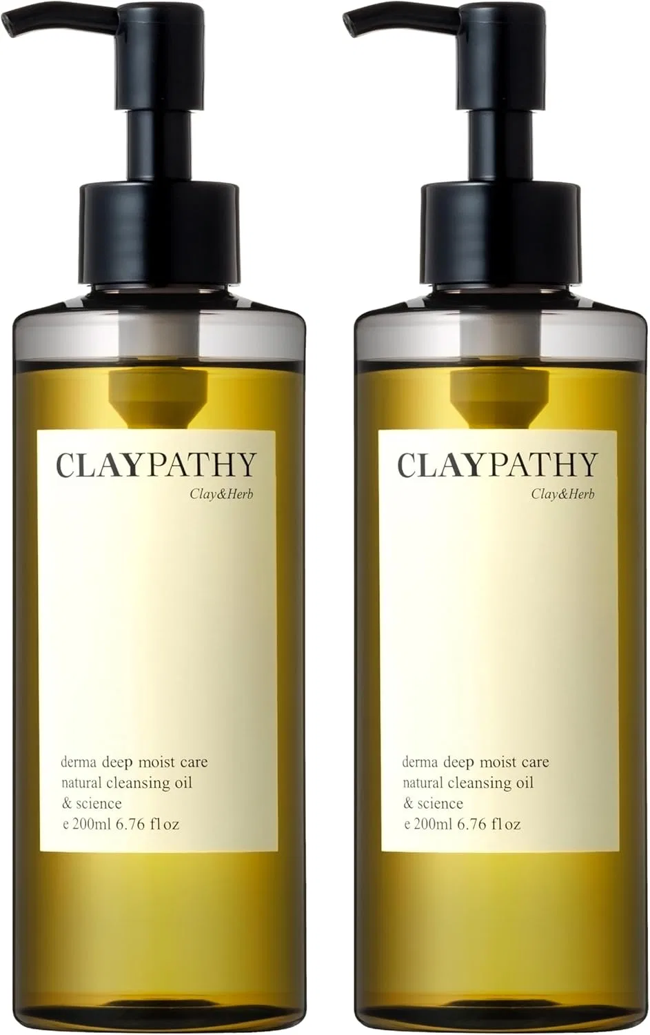 Набор Claypathy — Масло для снятия макияжа Crepacy Deep Cleansing Oil, набор 2 шт, 200 мл, желтый