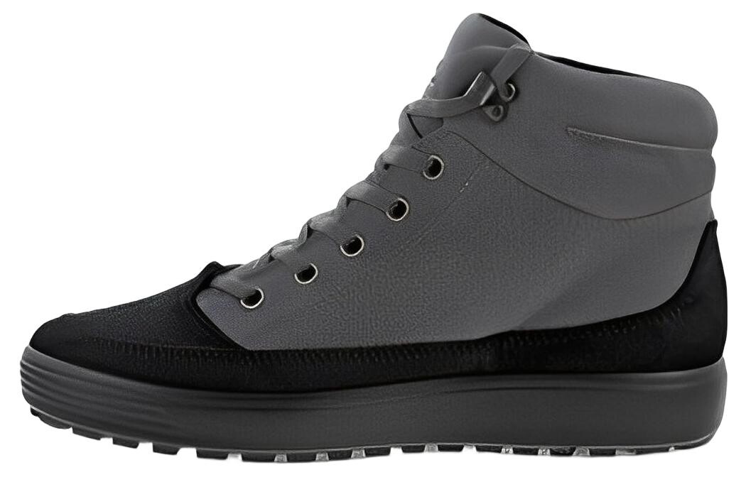 

Кроссовки ecco Lifestyle Shoes Men High-top Black/Gray, черный/серый