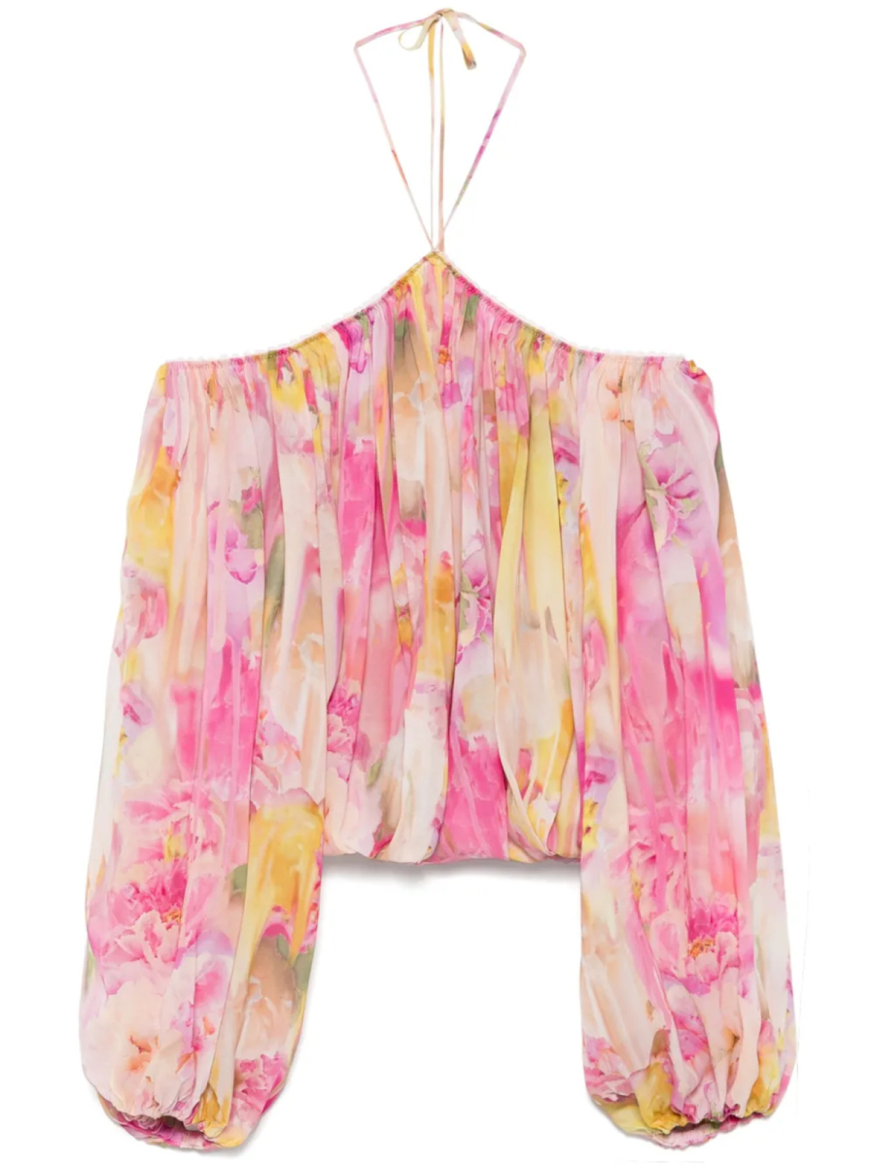 

Blumarine блузка из ткани жоржет с цветочным принтом, розовый