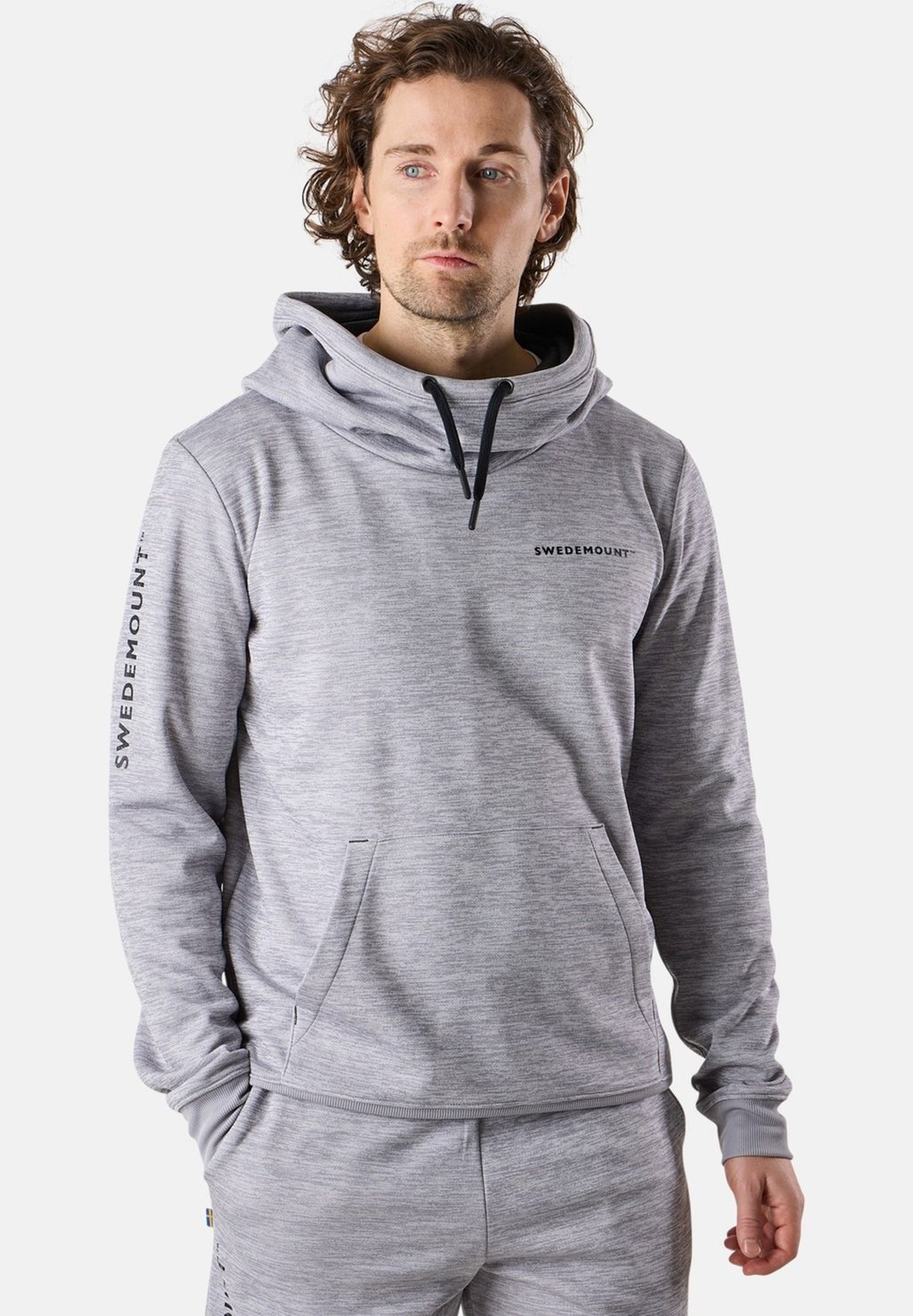 

Толстовка с капюшоном TRAINING LOGO Swedemount, цвет Lt. Grey Melange Charcoal Melange