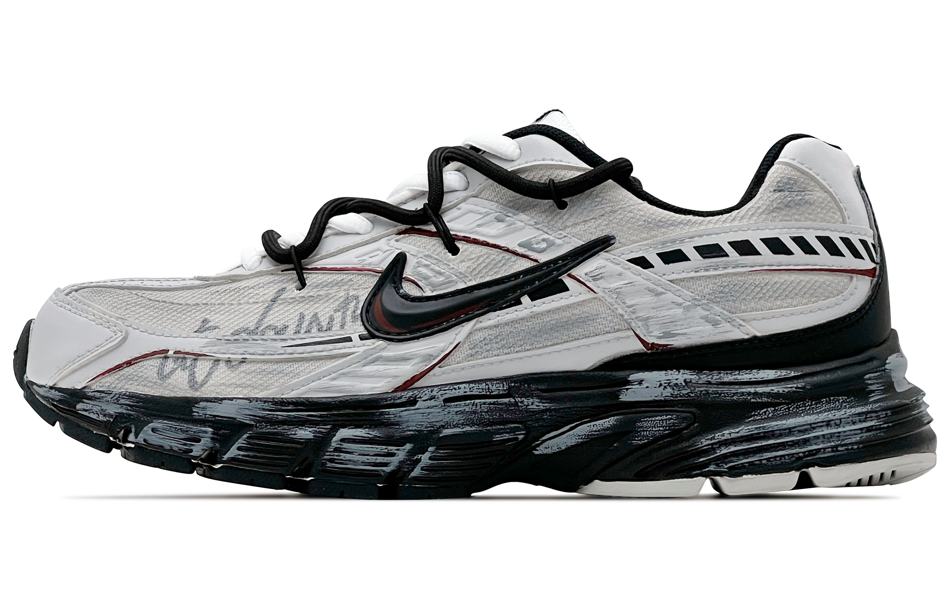 

Nike Низкие повседневные кроссовки для бега по городу Initiator, мужские, черные, серые, красные