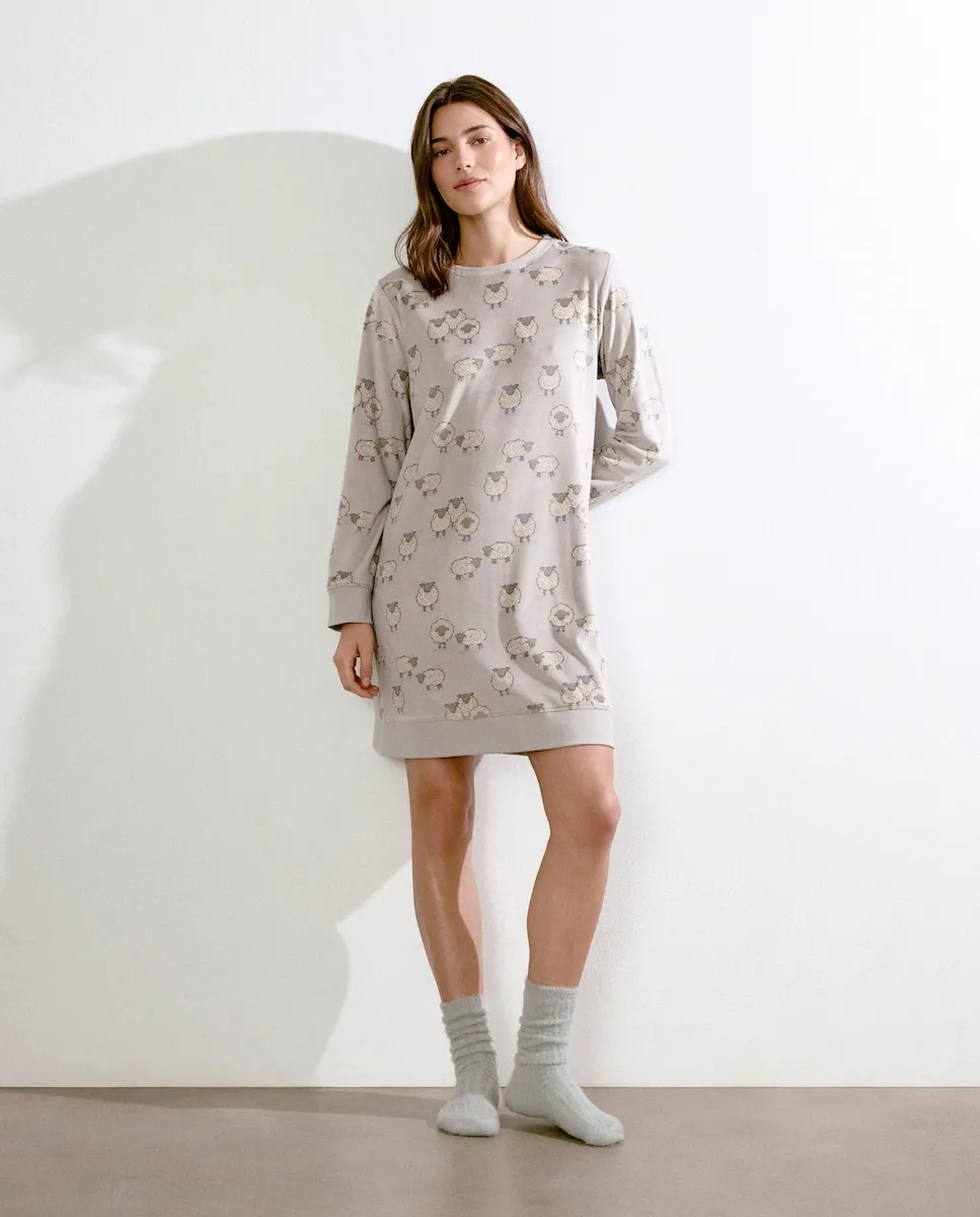 

Женская ночная рубашка с принтом Énfasis, черный