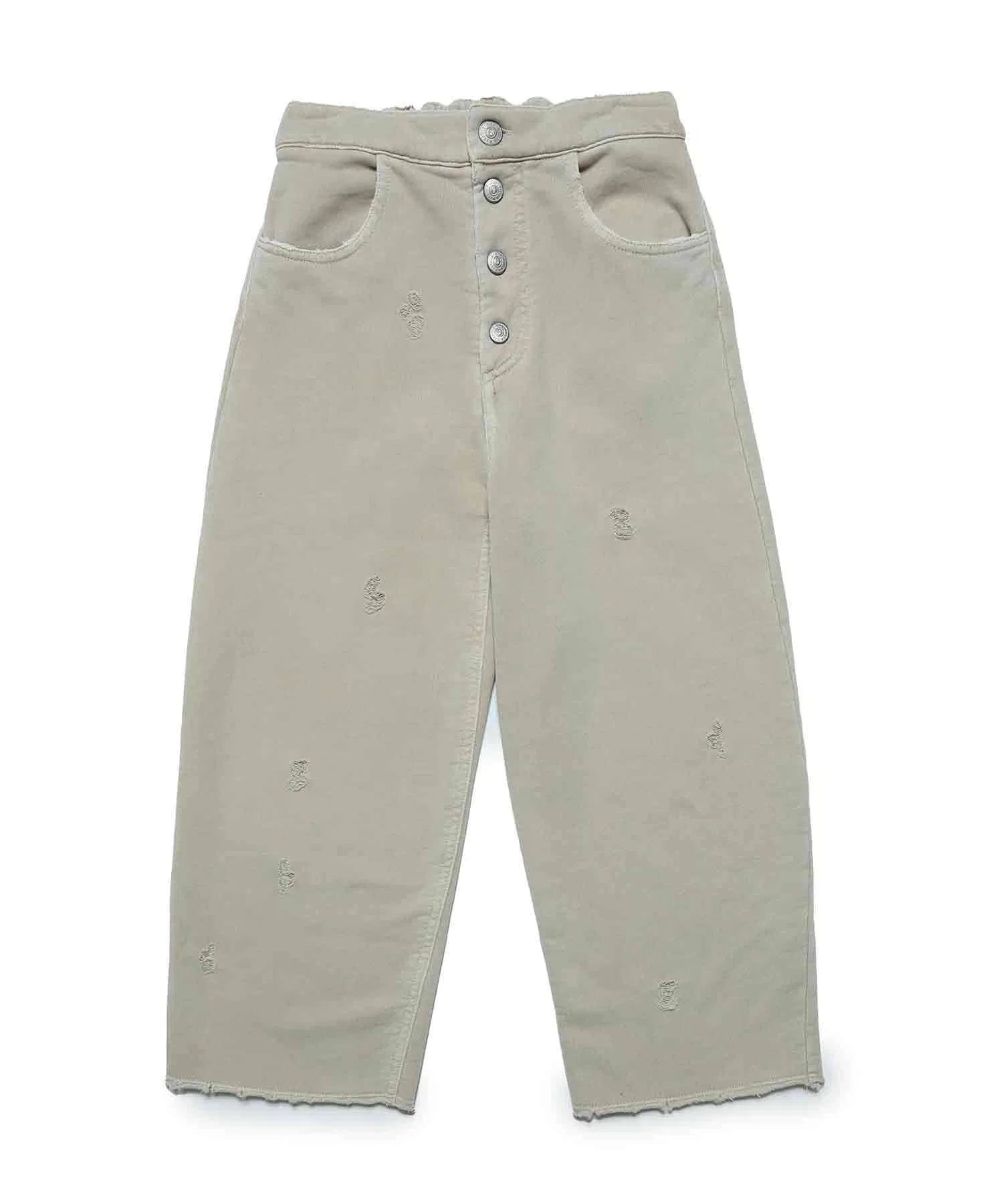 Унисекс брюки MM6 Maison Margiela детские, из хлопка, бежевые