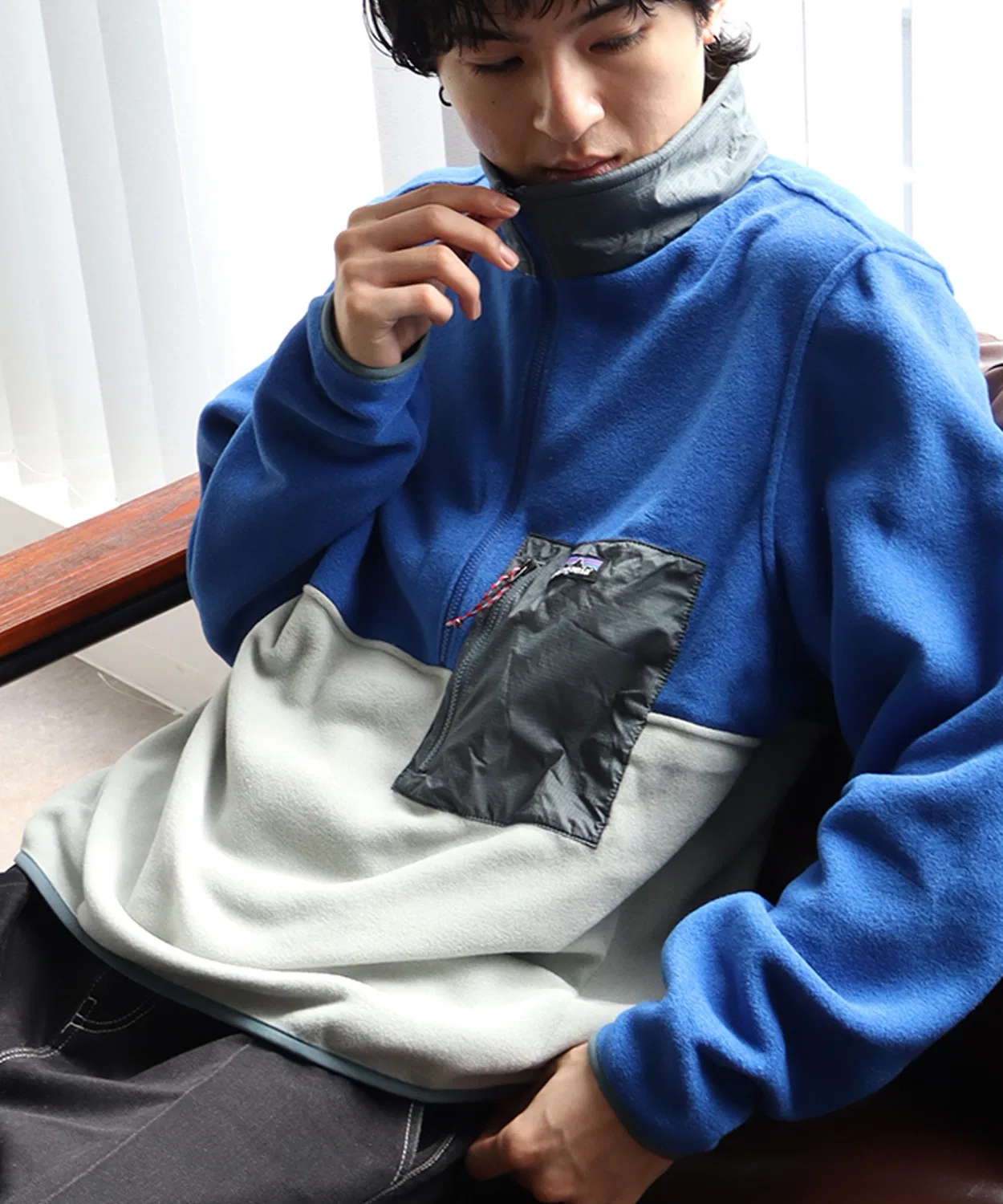Флисовая куртка Patagonia Micro Dini 1/2 Zip Pullover, синяя
