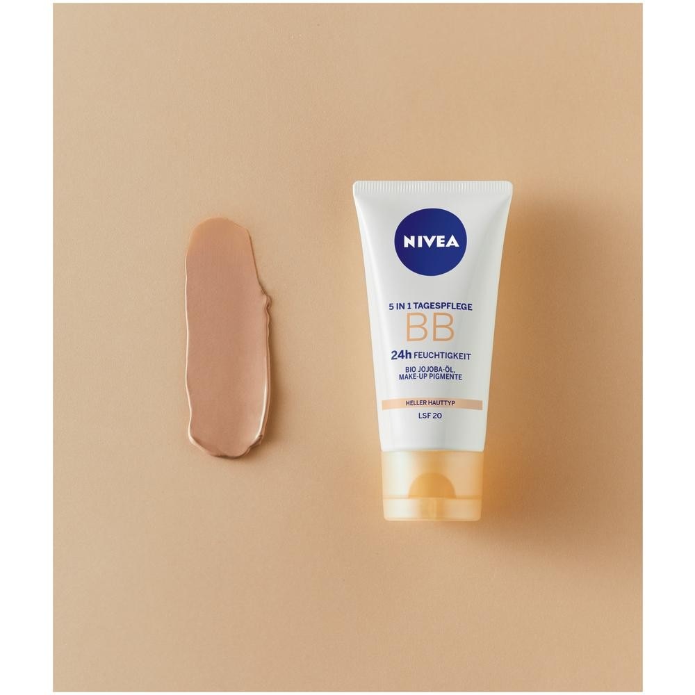 Маска для лица Nivea — Дневной 5in1 bb tagespflege heller hauttyp. lsf , объем, 50 мл — фото 4