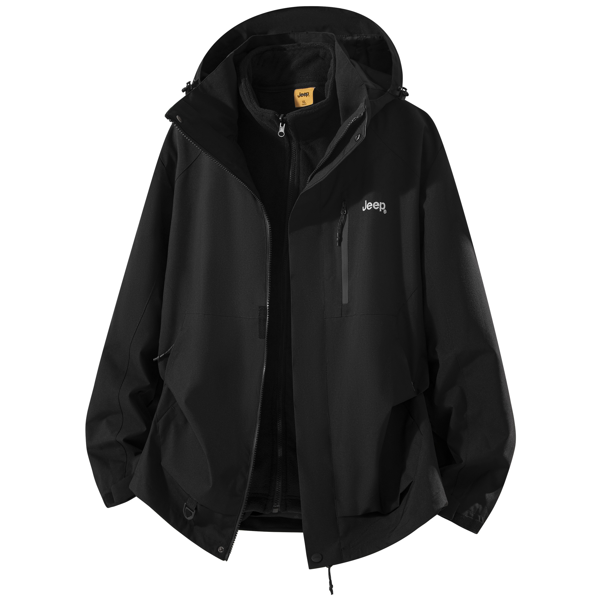 

Куртка Moxima Lifestyle Jeep, premium черный[single layer coat+fleece liner+windproof and waterproof cold-resistant]