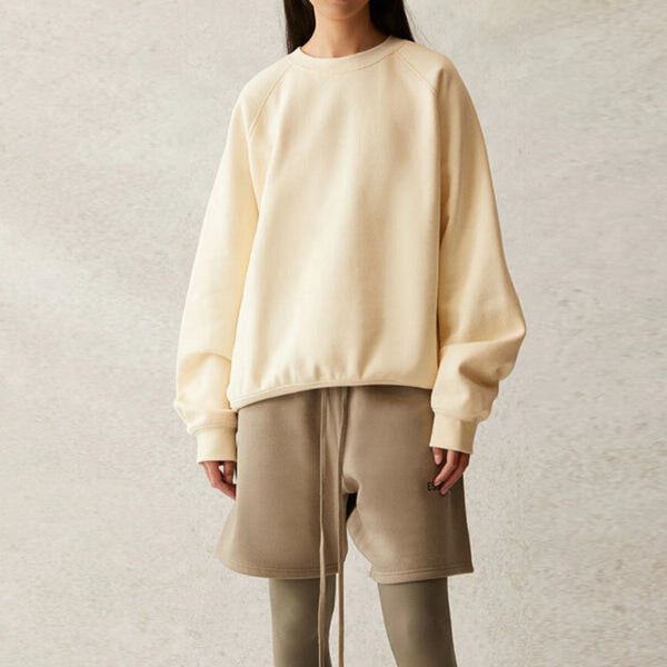 Толстовка Fear of God Essentials SS21 Pull-Over Crewneck Buttercream Cream, бежевый — фото 3