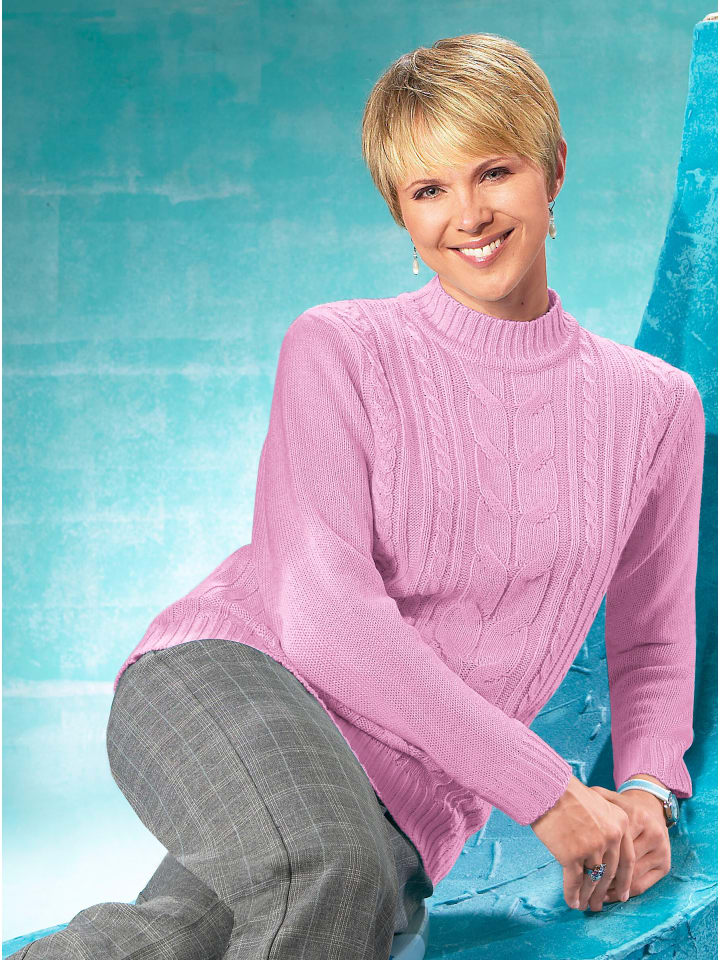 

Свитер с воротником-стойкой розового цвета WITT WEIDEN