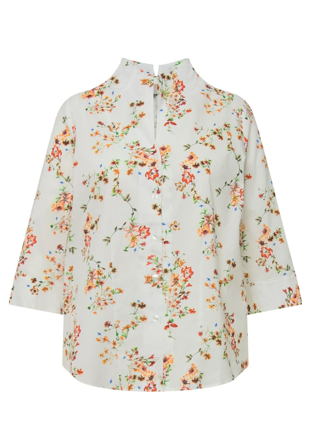 

Блузка на пуговицах FLORAL 3/4 SLEEVE Ulla Popken, белый