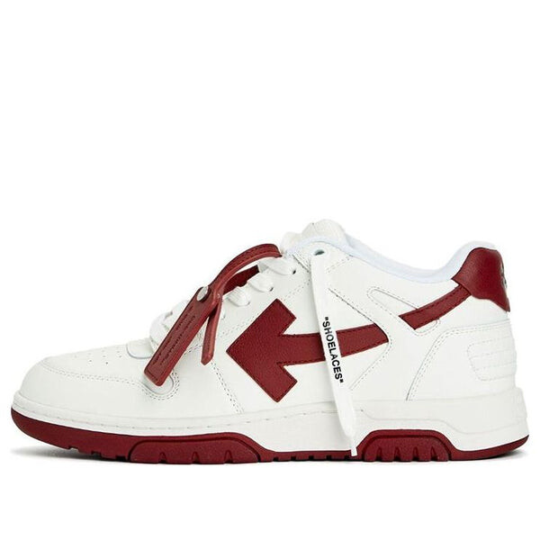 

Кроссовки out of office leather sneakers 'white burgundy' Off-White, белый
