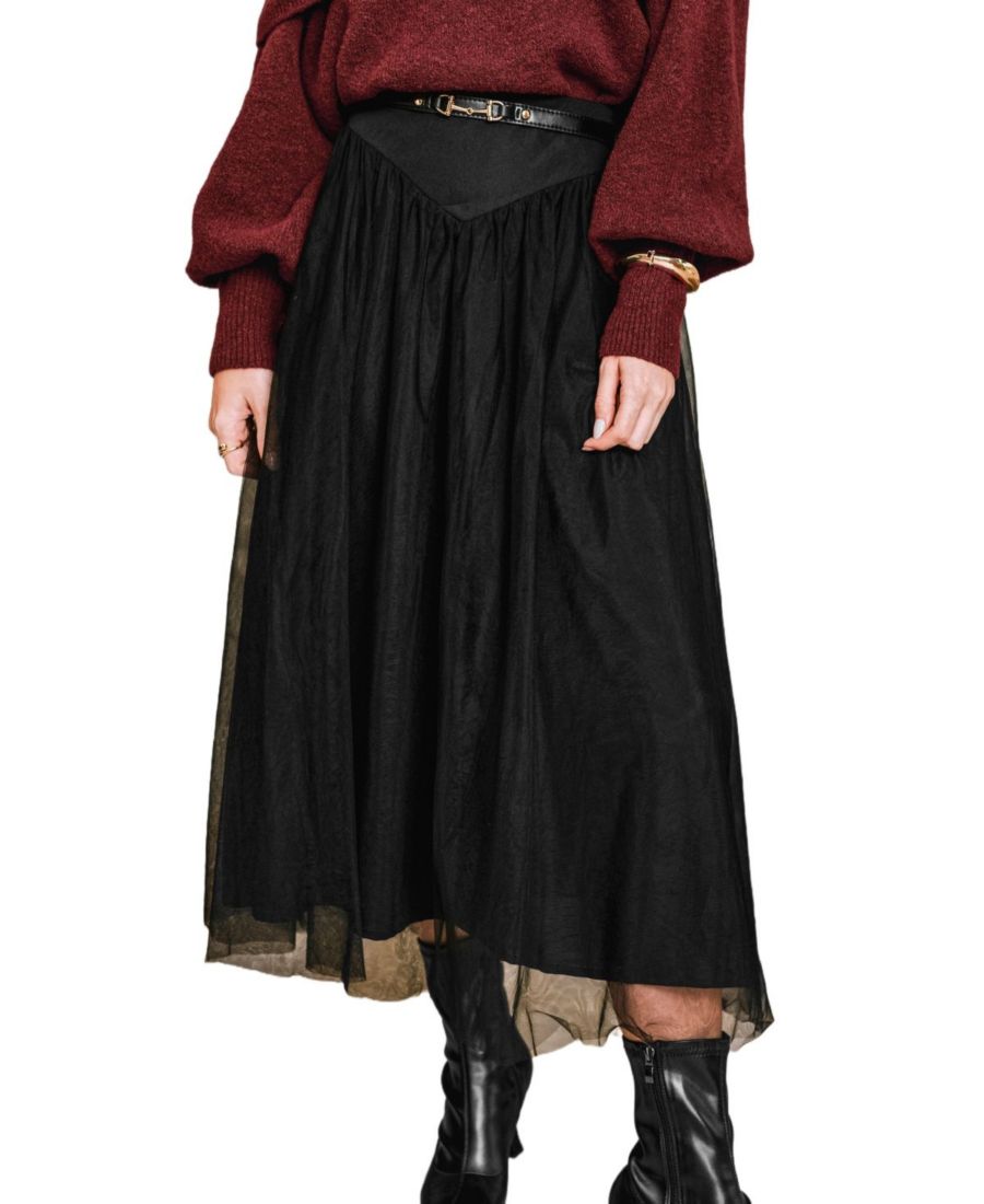 

Женская черная юбка миди Звездные ночи Cupshe, Black