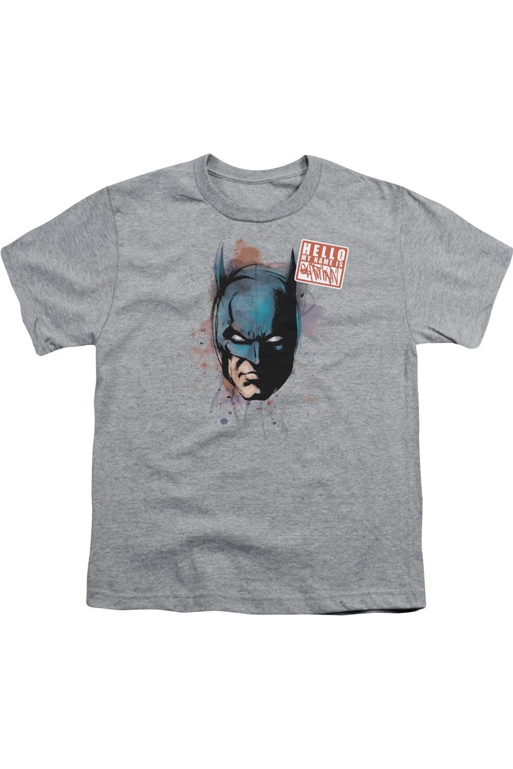 

Футболка с коротким рукавом Batman Hello для детей Gildan, Athletic Heather