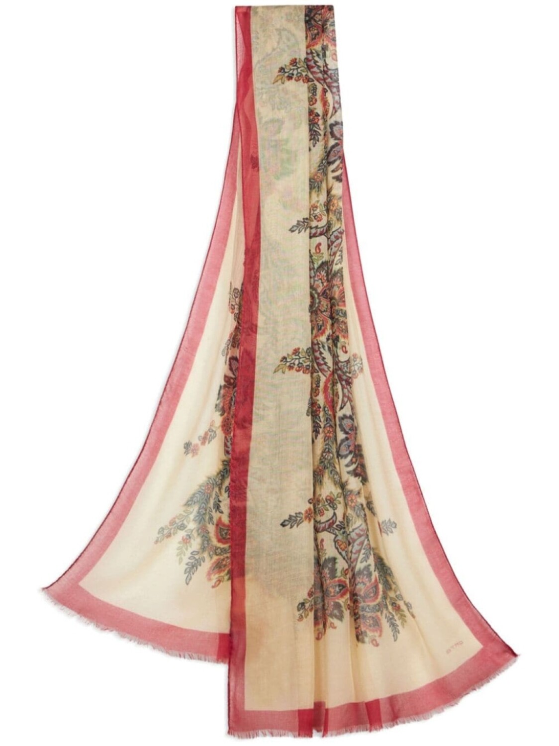 

ETRO шелковый шарф с узором пейсли, нейтральный цвет
