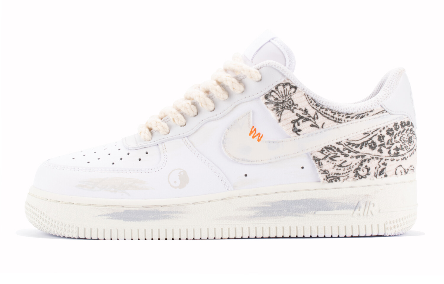 

Кроссовки Nike Air Force 1 Skateboarding Shoes Unisex Low-top White/gray, белый