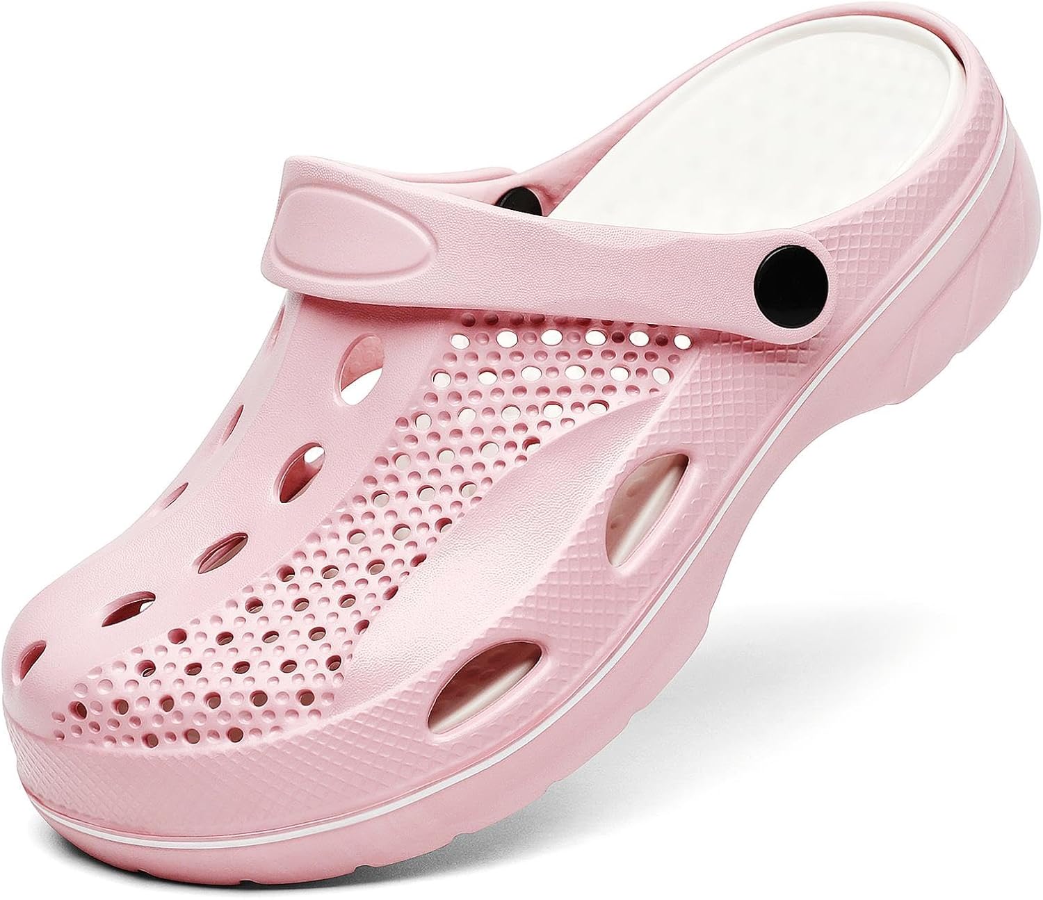 

Женские и мужские сабо VZQ с поддержкой свода стопы, туфли на липучке, садовая обувь, пляжные шлепанцы, сандалии с подушкой для стопы при подошвенном фасците, розовый