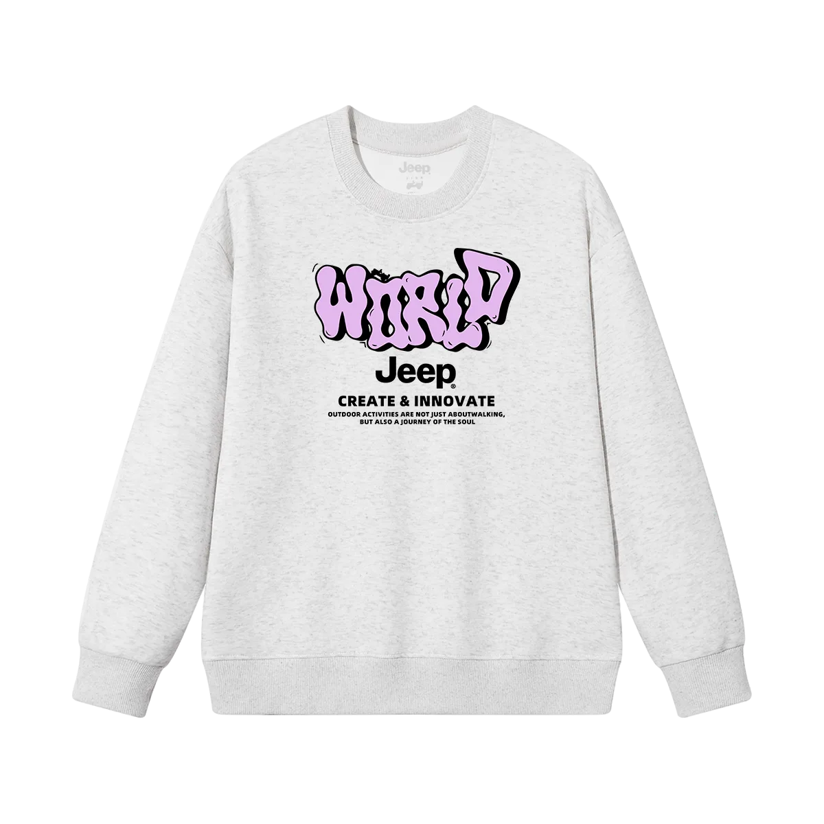 Детский свитшот с круглым вырезом Jeep, хаки — фото 3