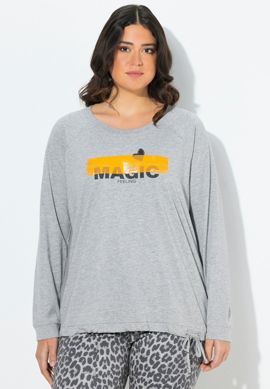 

Топ Ulla Popken MAGIC FEELING GRAPHIC, Pale Mottled Grey/Mottled Light Grey