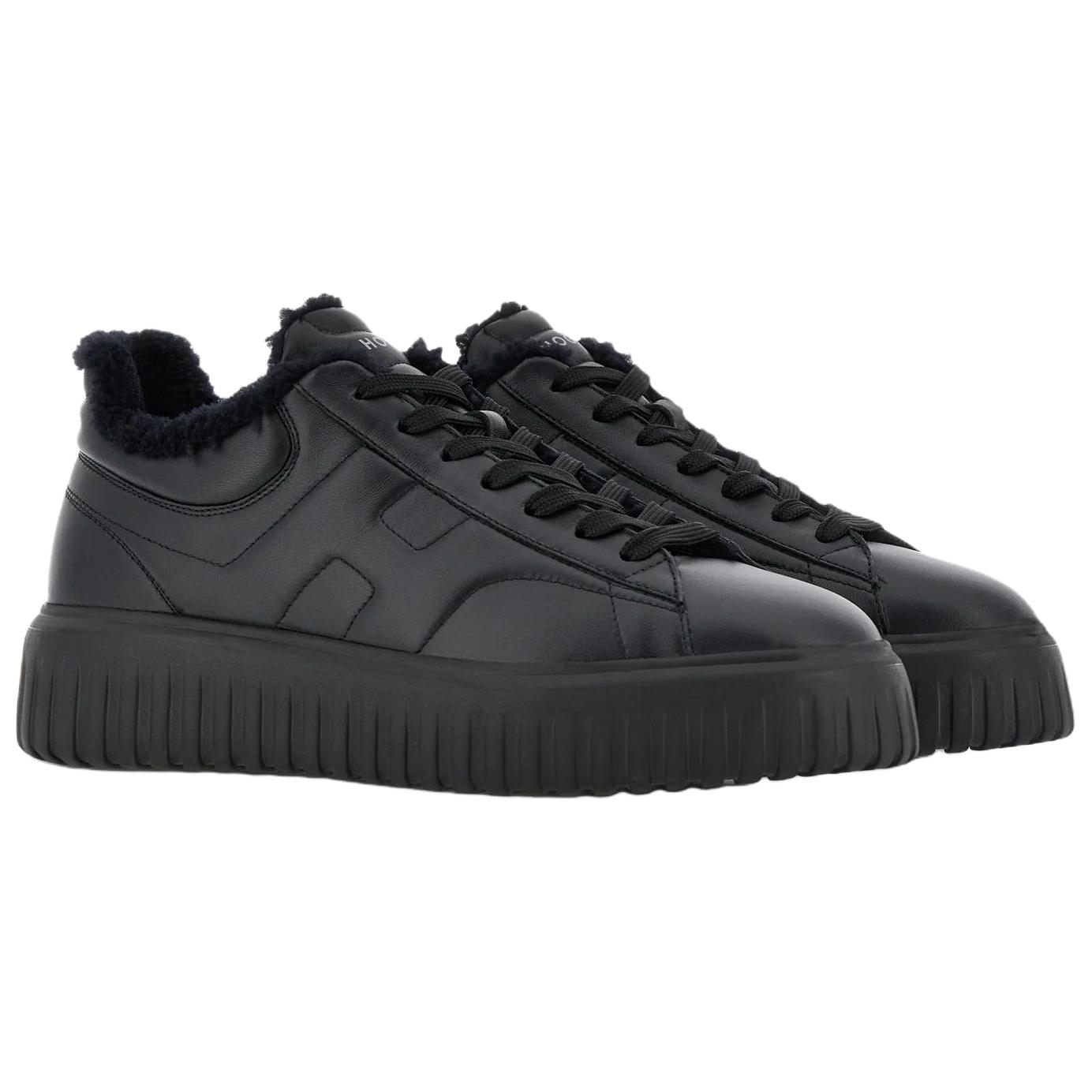 HOGAN Мужские кроссовки для скейтбординга H Stripes Low top черные — фото 3