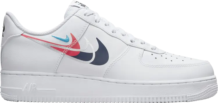 

Кроссовки Air Force 1 Low 'Quadruple Swoosh', белый, Серый;белый, Кроссовки Air Force 1 Low 'Quadruple Swoosh', белый