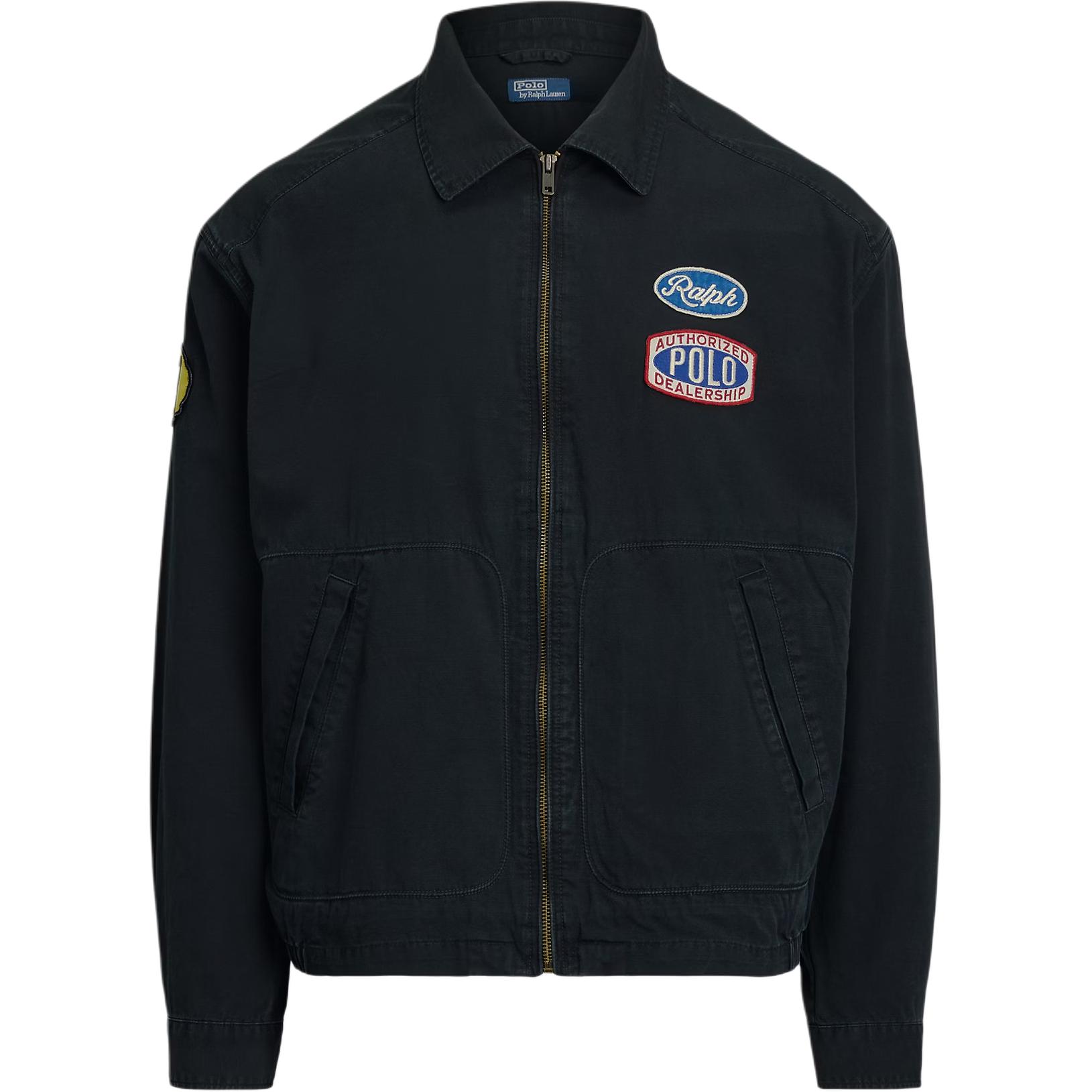 

Вышитая нашивка куртка Zip up Polo Ralph Lauren, черный